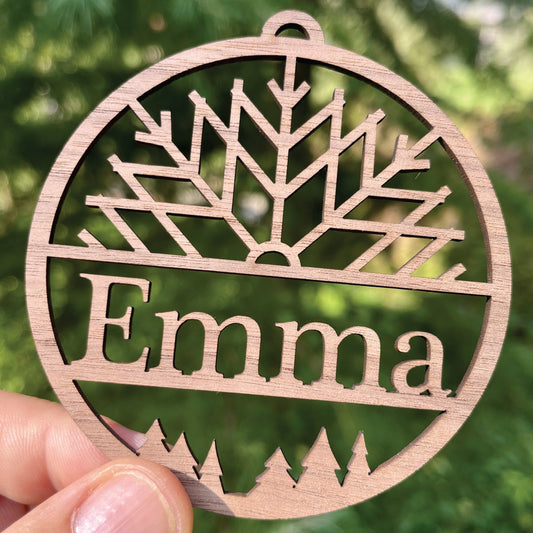 Personalized Wooden Christmas Ornament
