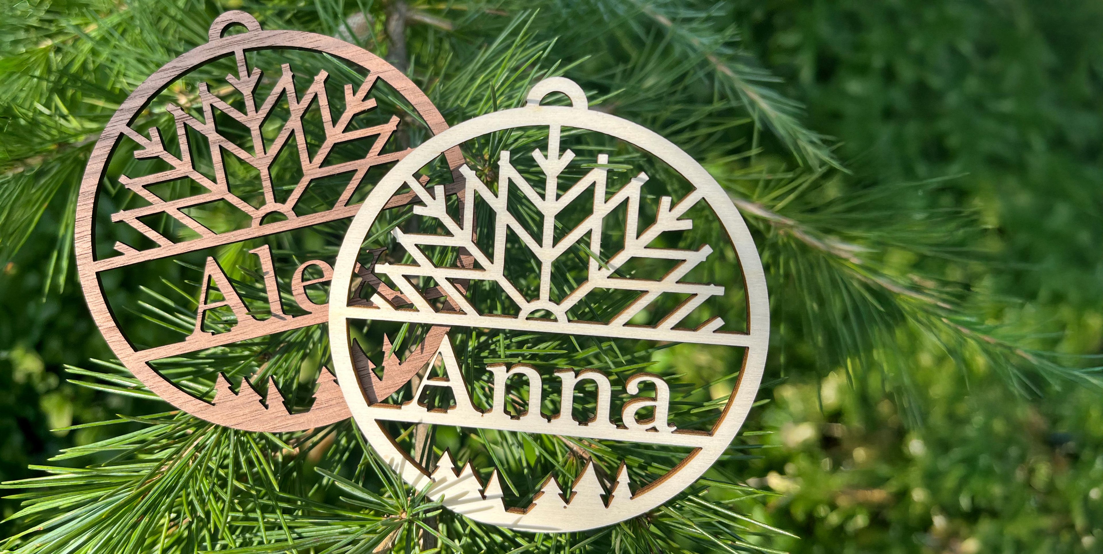 Christmas wooden ornaments